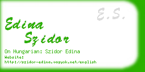 edina szidor business card